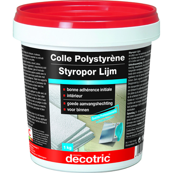 Colle pour polystyrène expansé ou extrudé intérieur